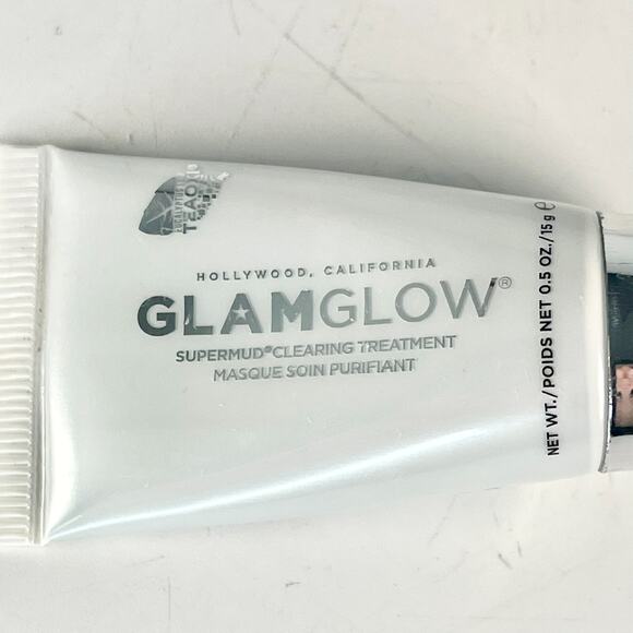 GlamGlow SuperMud Clearing Treatment Mask Excess Oil Travel .5 fl oz 15g New - Picture 2 of 5